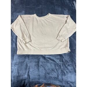 Jungmaven Hemp Organic Cotton Crewneck Sweatshirt Tan Mens Large USA Made